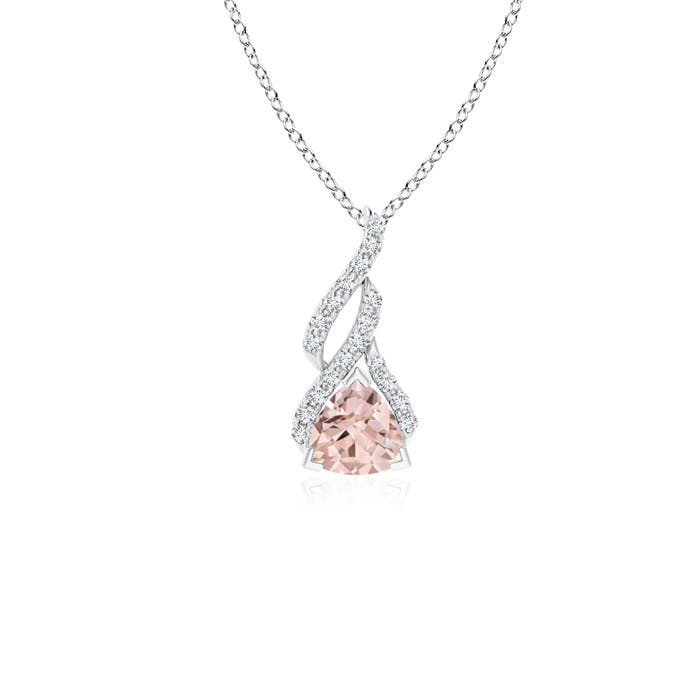 AA - Morganite / 0.45 CT / 14 KT White Gold