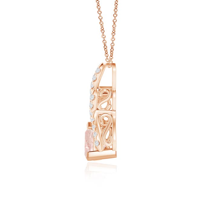 A - Morganite / 0.75 CT / 14 KT Rose Gold