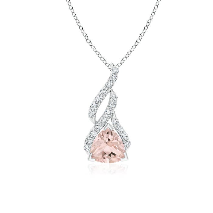 A - Morganite / 0.75 CT / 14 KT White Gold