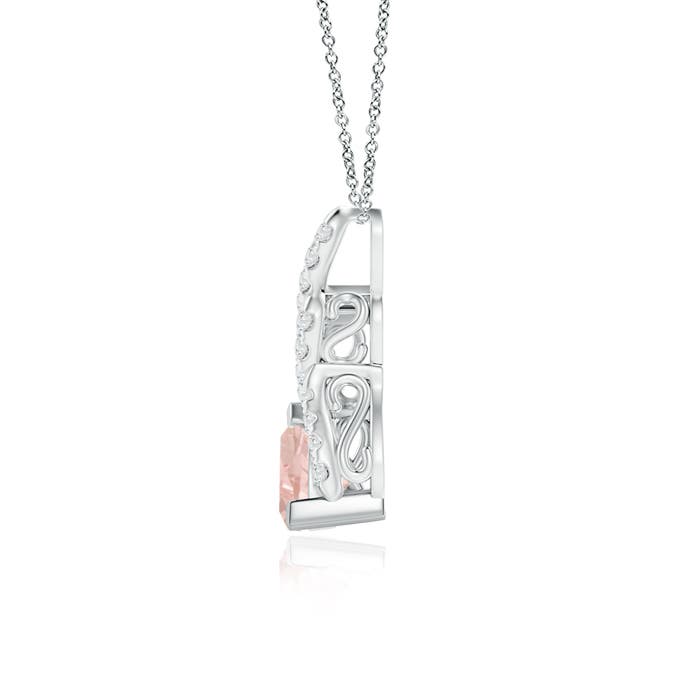 AA - Morganite / 0.75 CT / 14 KT White Gold