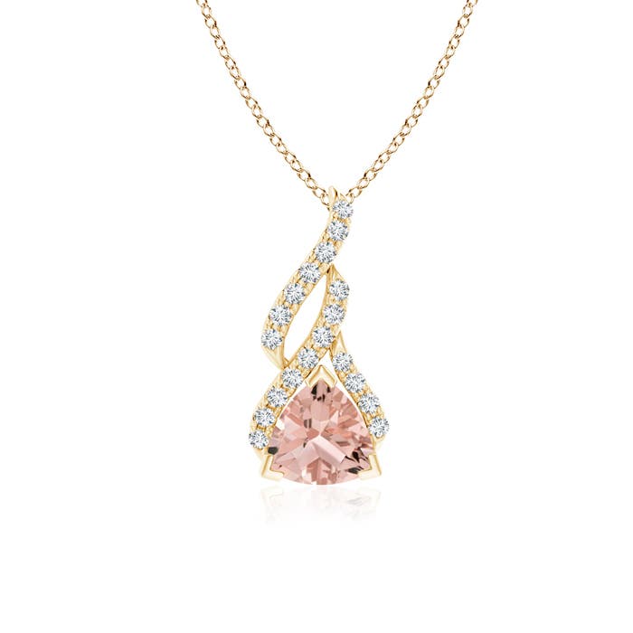 AAAA - Morganite / 0.75 CT / 14 KT Yellow Gold