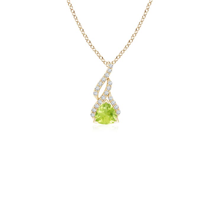 A - Peridot / 0.24 CT / 14 KT Yellow Gold