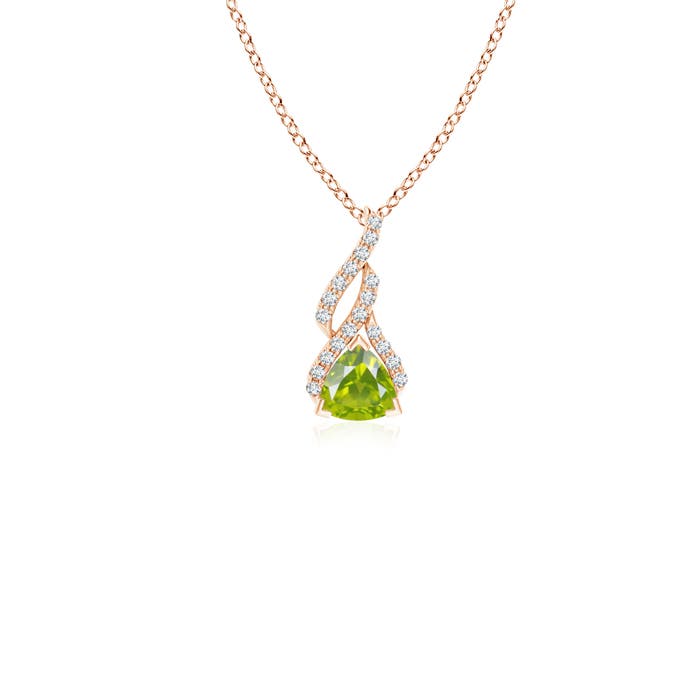 AA - Peridot / 0.24 CT / 14 KT Rose Gold