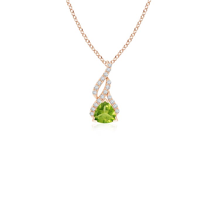 AAA - Peridot / 0.24 CT / 14 KT Rose Gold