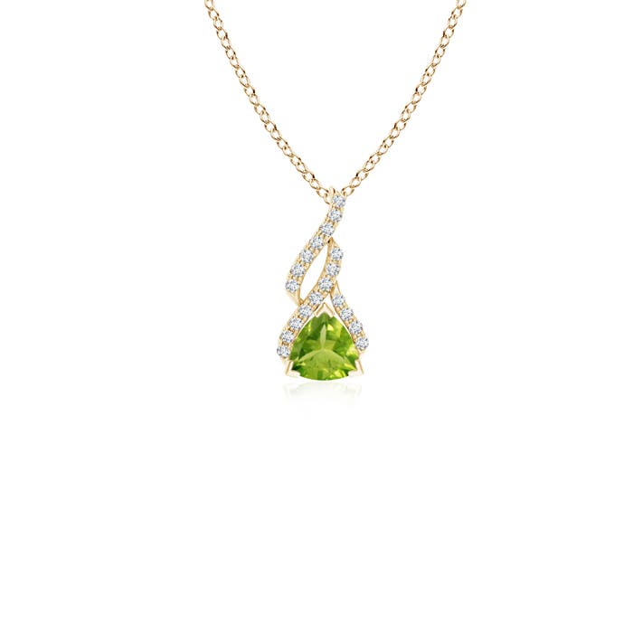 AAA - Peridot / 0.24 CT / 14 KT Yellow Gold