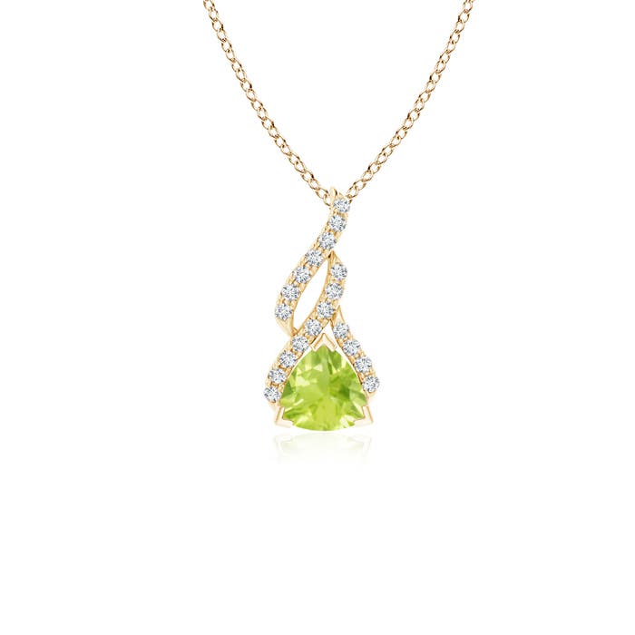 A - Peridot / 0.6 CT / 14 KT Yellow Gold