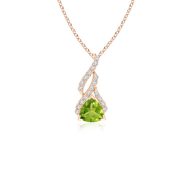 AAA - Peridot / 0.6 CT / 14 KT Rose Gold