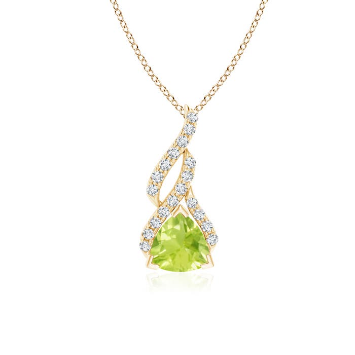 A - Peridot / 0.85 CT / 14 KT Yellow Gold