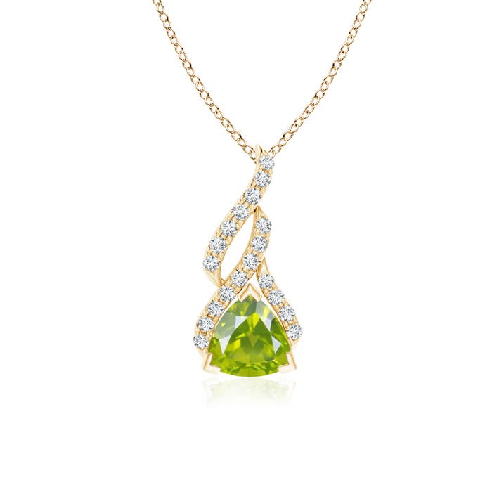 AA - Peridot / 0.85 CT / 14 KT Yellow Gold