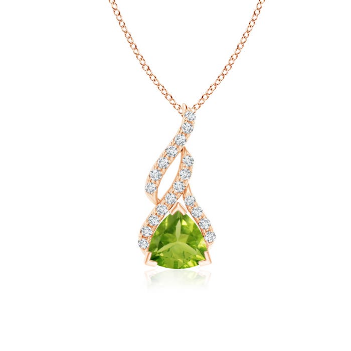 AAA - Peridot / 0.85 CT / 14 KT Rose Gold