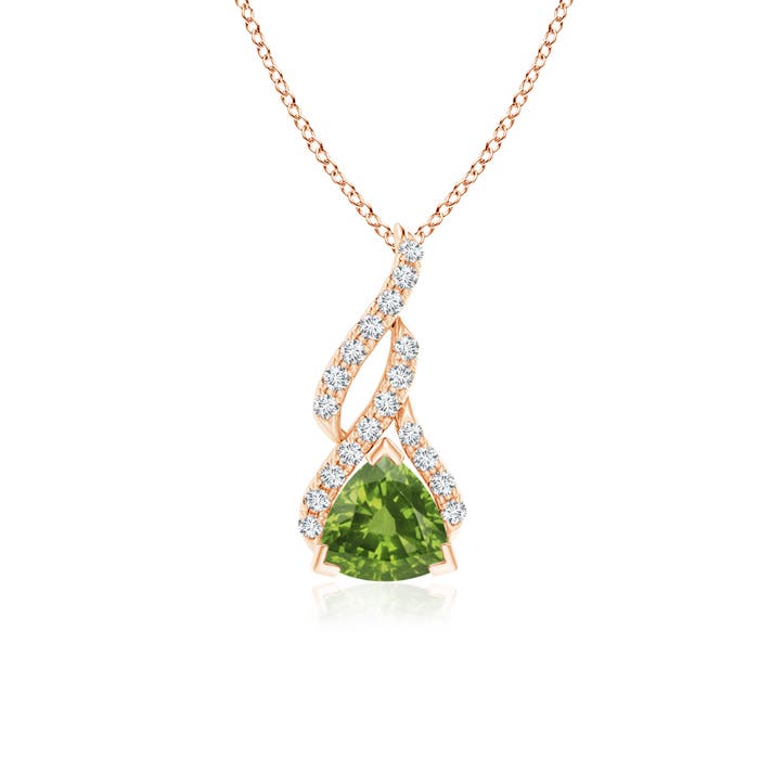 AAAA - Peridot / 0.85 CT / 14 KT Rose Gold