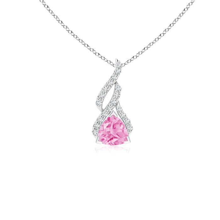 A - Pink Sapphire / 0.29 CT / 14 KT White Gold