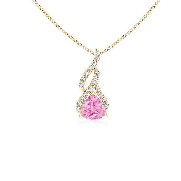 A - Pink Sapphire / 0.29 CT / 14 KT Yellow Gold