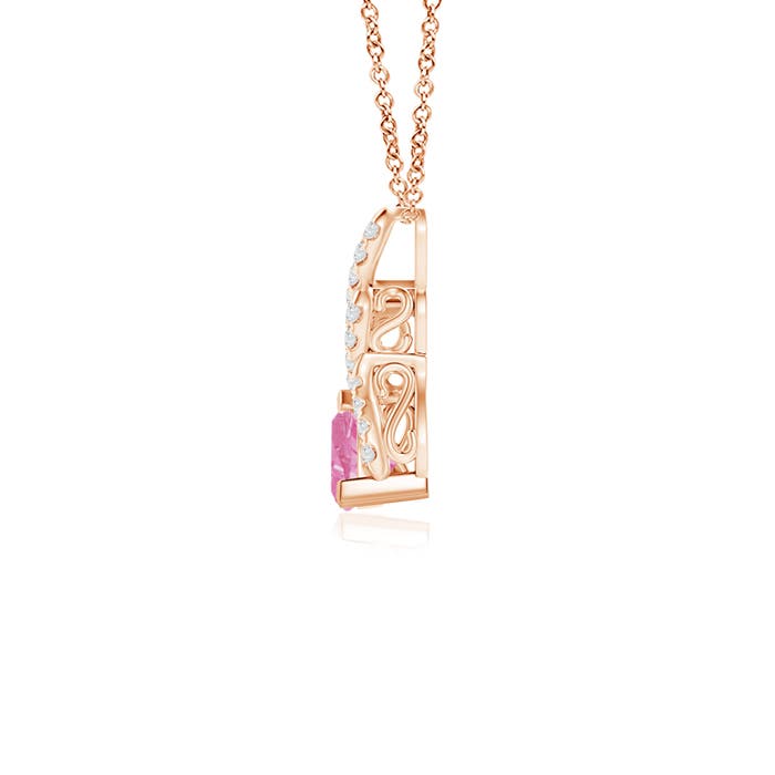 AA - Pink Sapphire / 0.29 CT / 14 KT Rose Gold