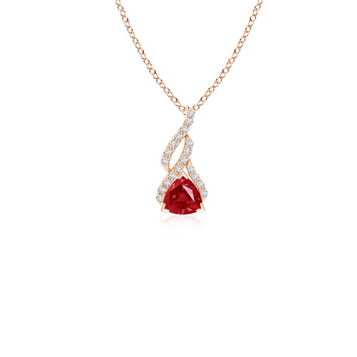 AAA - Ruby / 0.31 CT / 14 KT Rose Gold