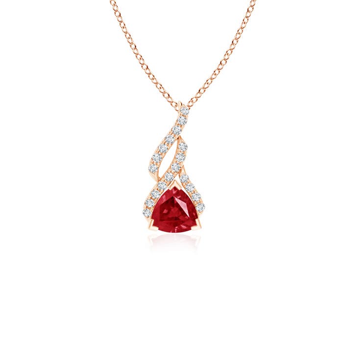 AAA - Ruby / 0.65 CT / 14 KT Rose Gold