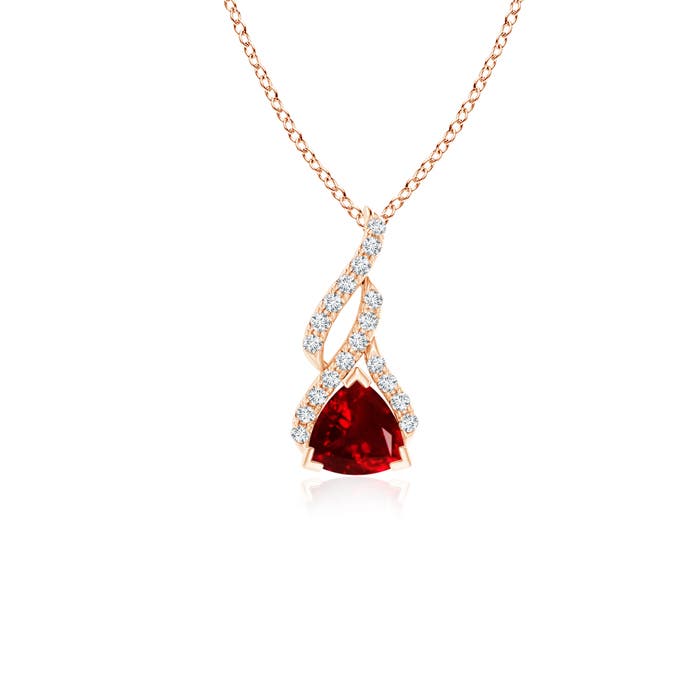 AAAA - Ruby / 0.65 CT / 14 KT Rose Gold