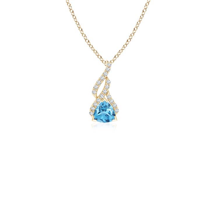 AA - Swiss Blue Topaz / 0.33 CT / 14 KT Yellow Gold