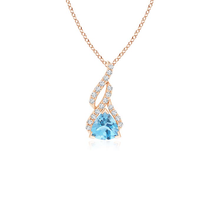 A - Swiss Blue Topaz / 0.6 CT / 14 KT Rose Gold