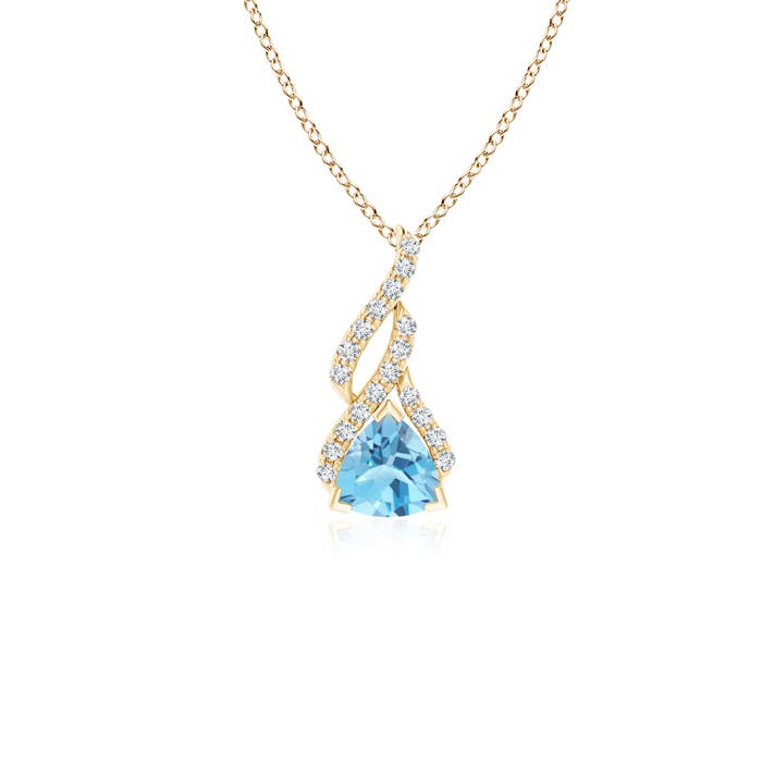 A - Swiss Blue Topaz / 0.6 CT / 14 KT Yellow Gold