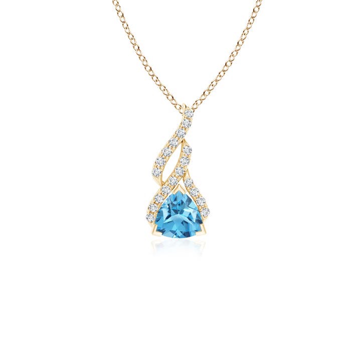 AA - Swiss Blue Topaz / 0.6 CT / 14 KT Yellow Gold