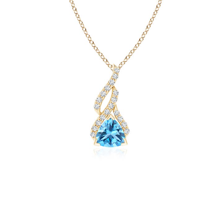 AAA - Swiss Blue Topaz / 0.6 CT / 14 KT Yellow Gold