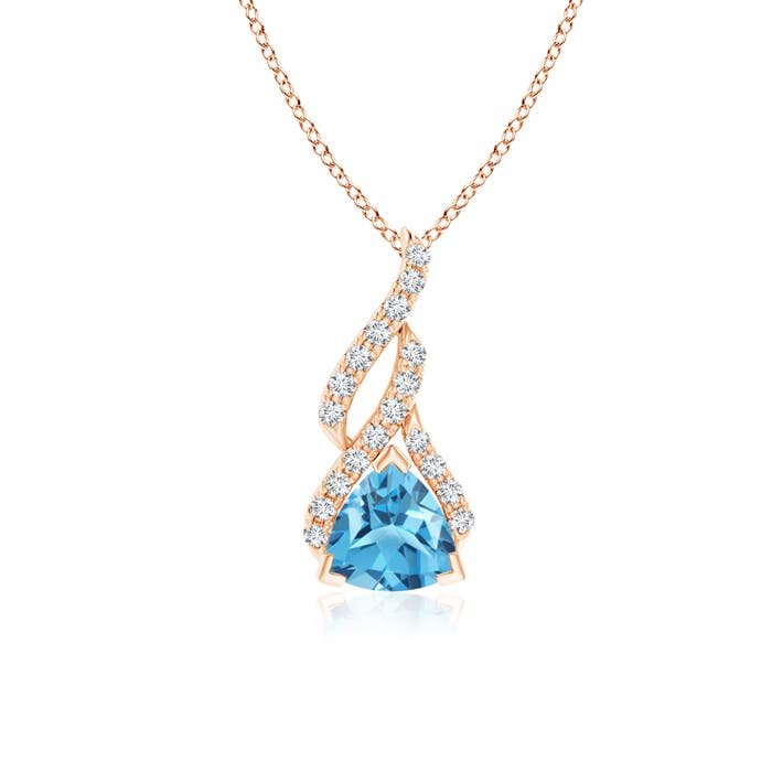 AA - Swiss Blue Topaz / 1.05 CT / 14 KT Rose Gold