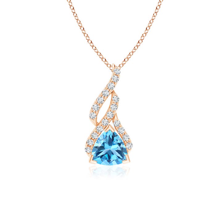 AAA - Swiss Blue Topaz / 1.05 CT / 14 KT Rose Gold