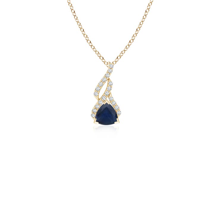 A - Blue Sapphire / 0.34 CT / 14 KT Yellow Gold