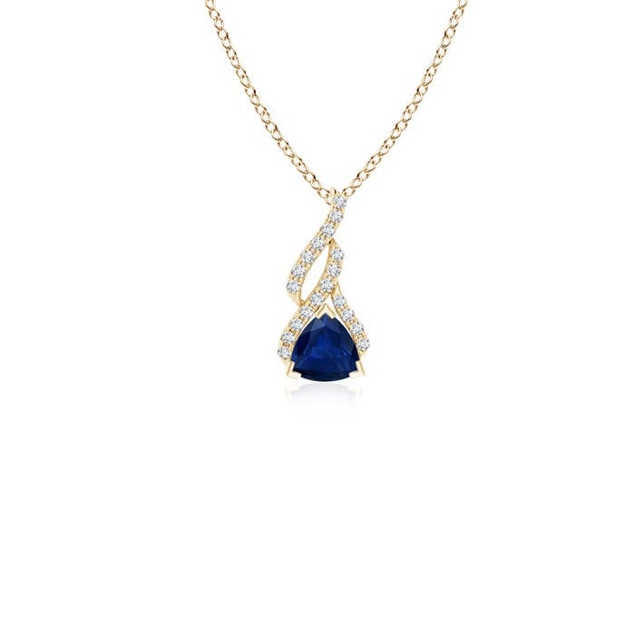 AA - Blue Sapphire / 0.34 CT / 14 KT Yellow Gold