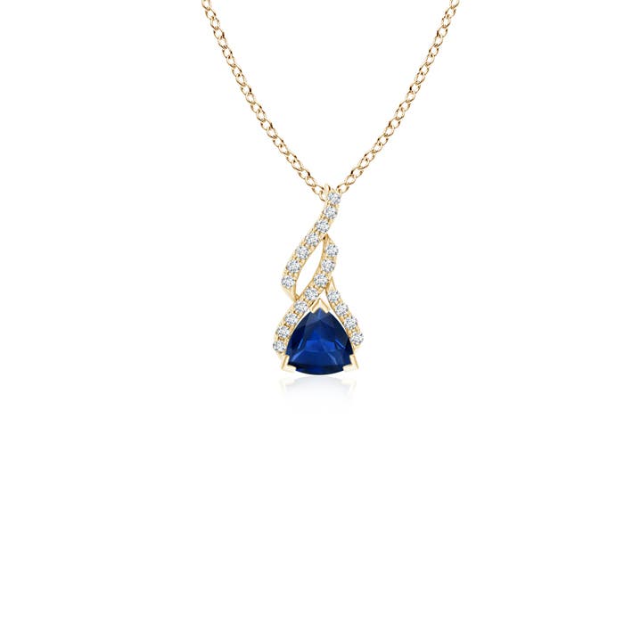 AAA - Blue Sapphire / 0.34 CT / 14 KT Yellow Gold