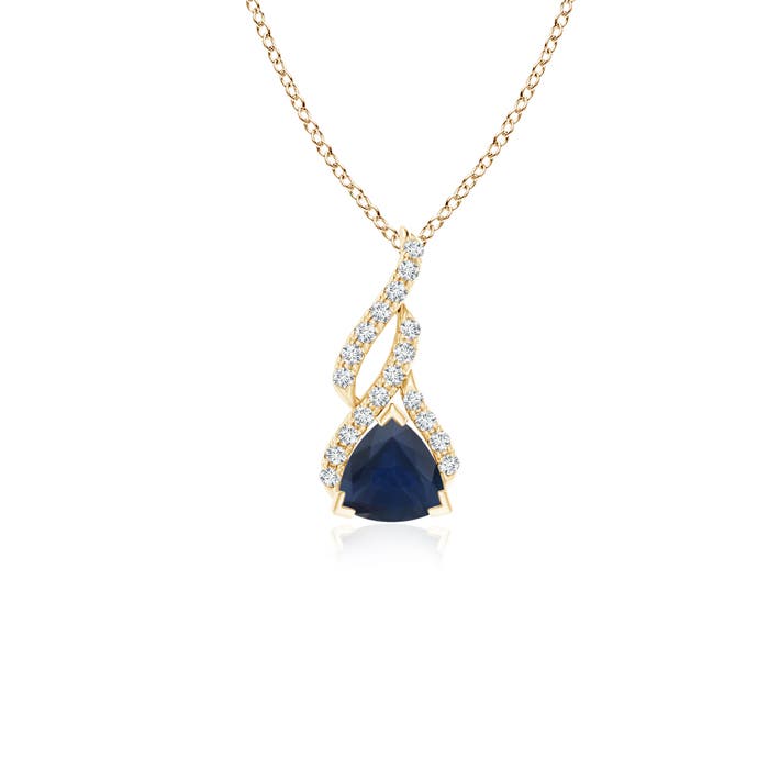 A - Blue Sapphire / 0.6 CT / 14 KT Yellow Gold