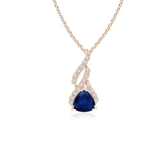 AA - Blue Sapphire / 0.6 CT / 14 KT Rose Gold