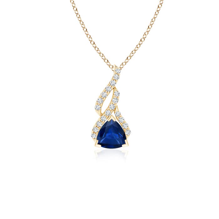 AAA - Blue Sapphire / 0.6 CT / 14 KT Yellow Gold