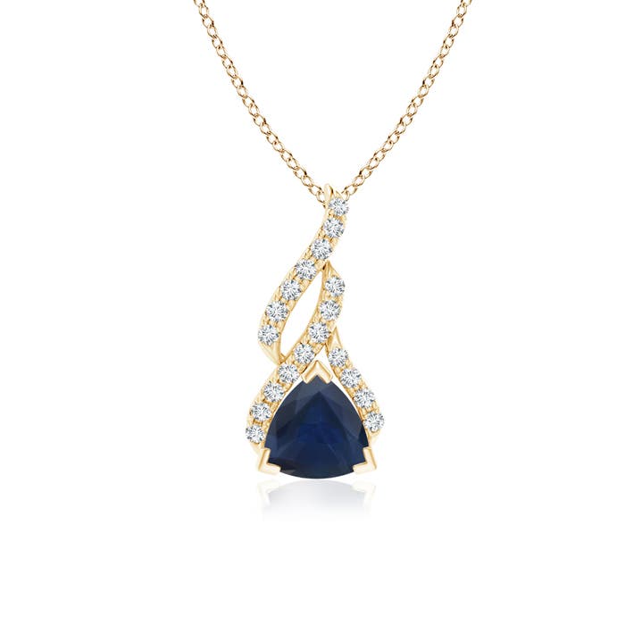 A - Blue Sapphire / 0.9 CT / 14 KT Yellow Gold