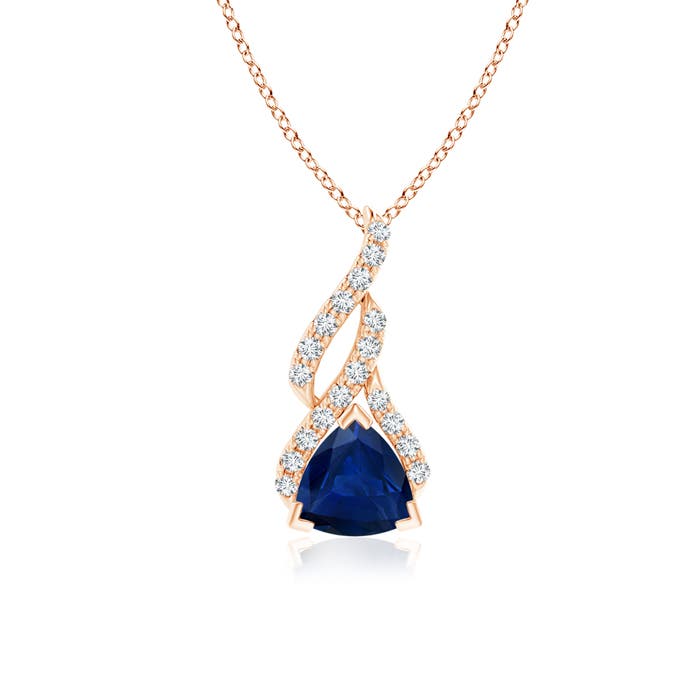 AA - Blue Sapphire / 0.9 CT / 14 KT Rose Gold