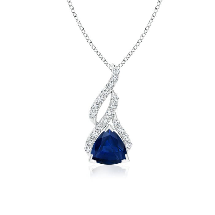 AA - Blue Sapphire / 0.9 CT / 14 KT White Gold