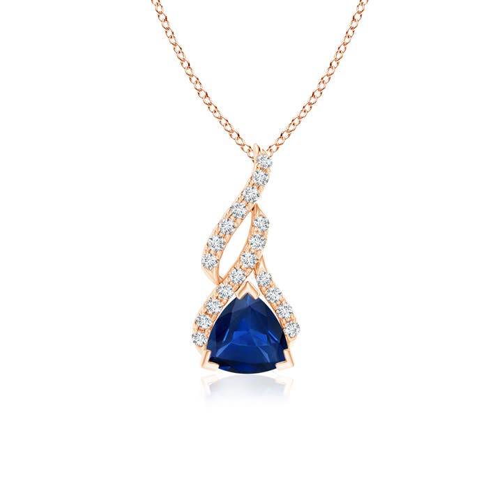 AAA - Blue Sapphire / 0.9 CT / 14 KT Rose Gold