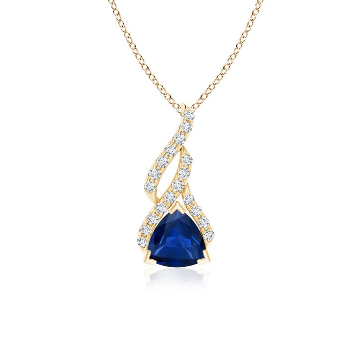 AAA - Blue Sapphire / 0.9 CT / 14 KT Yellow Gold