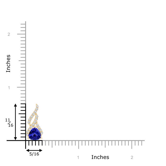 AAAA - Tanzanite / 1.43 CT / 14 KT Yellow Gold