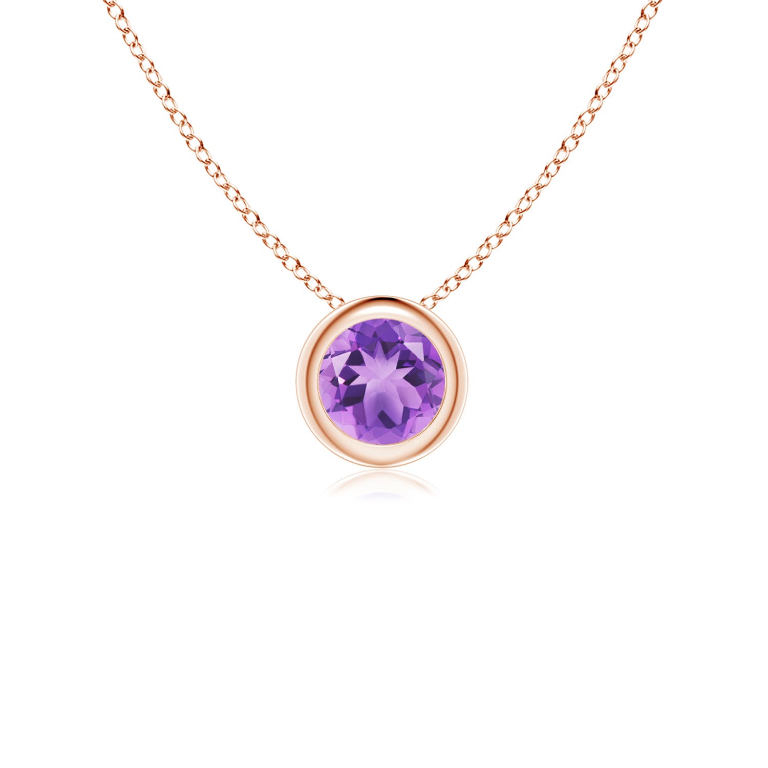 A - Amethyst / 0.25 CT / 14 KT Rose Gold