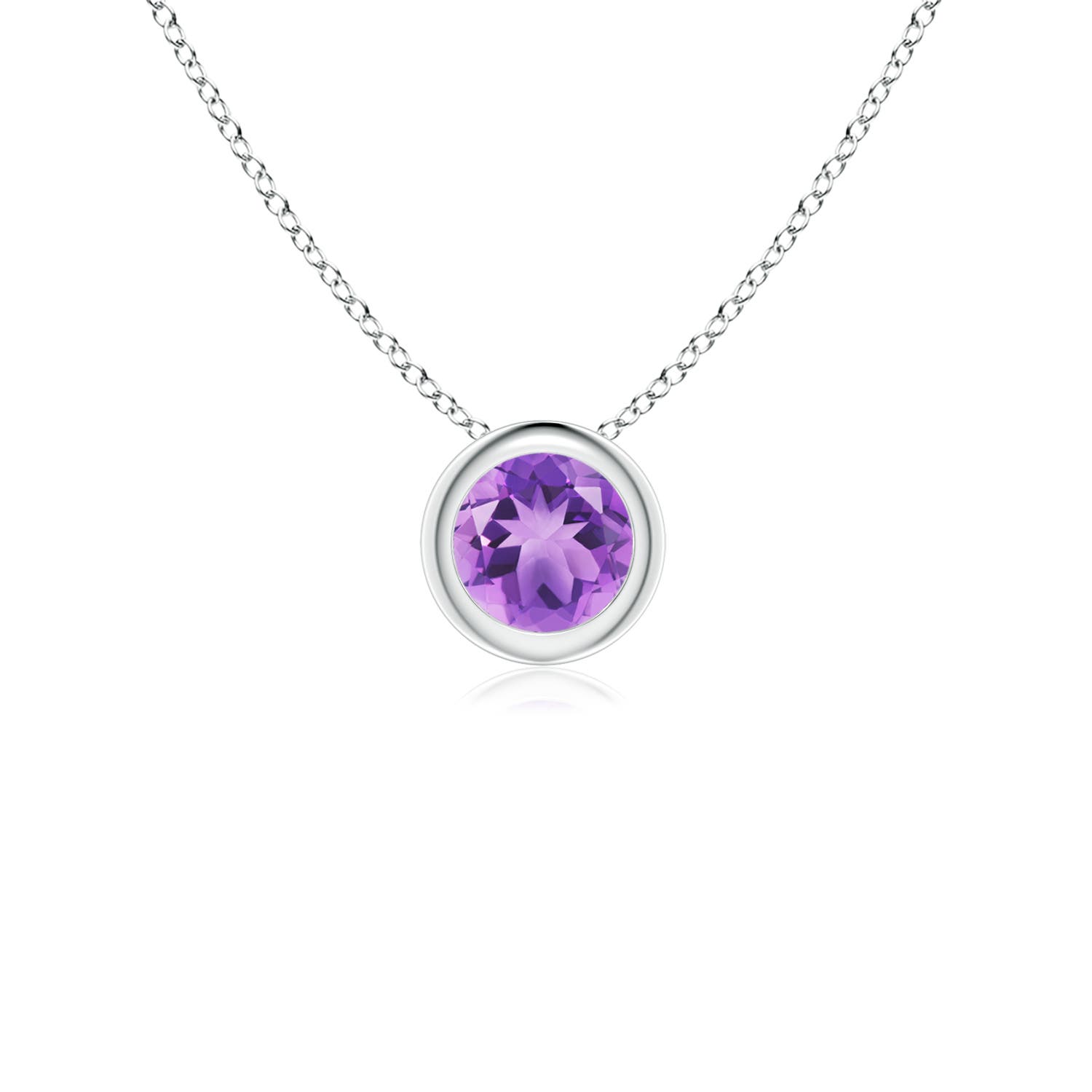 A - Amethyst / 0.25 CT / 14 KT White Gold