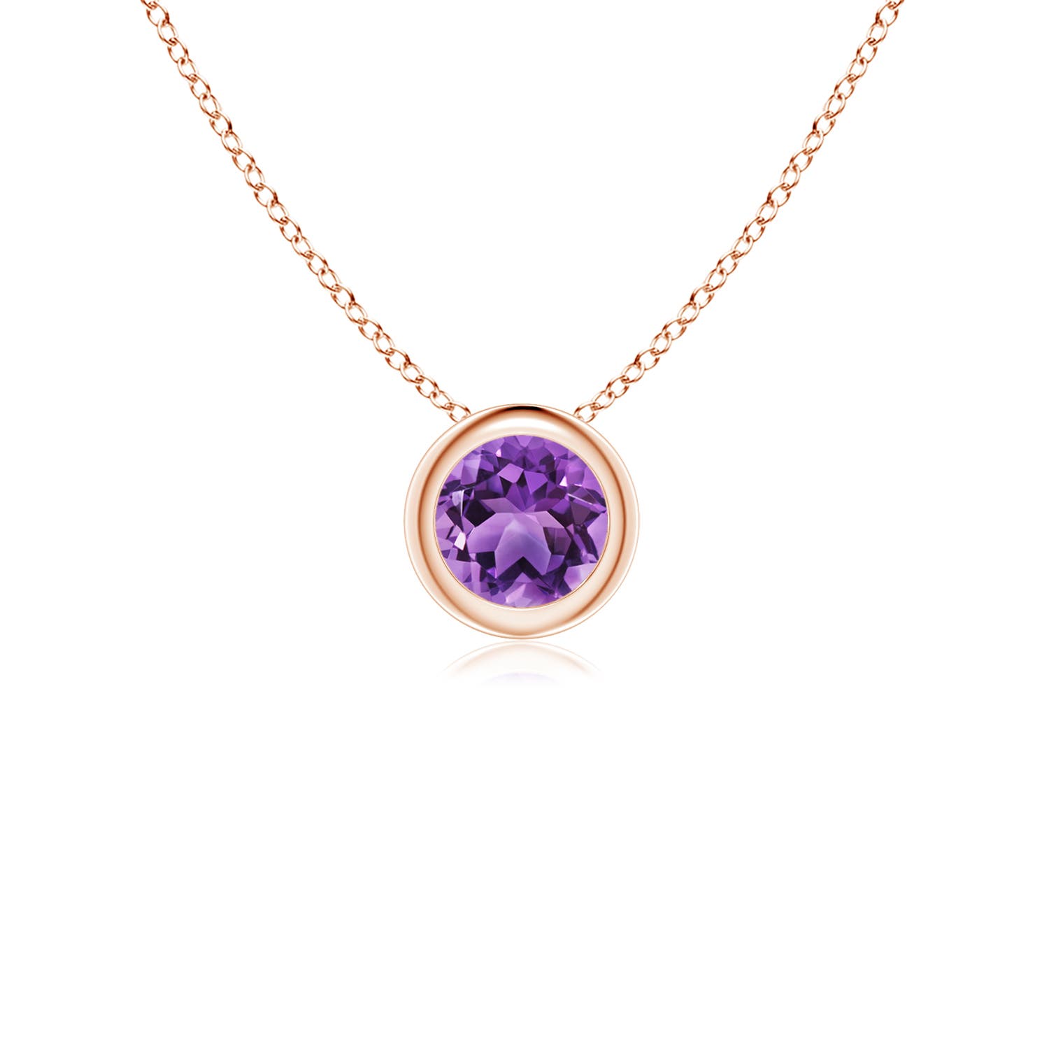 AA - Amethyst / 0.25 CT / 14 KT Rose Gold