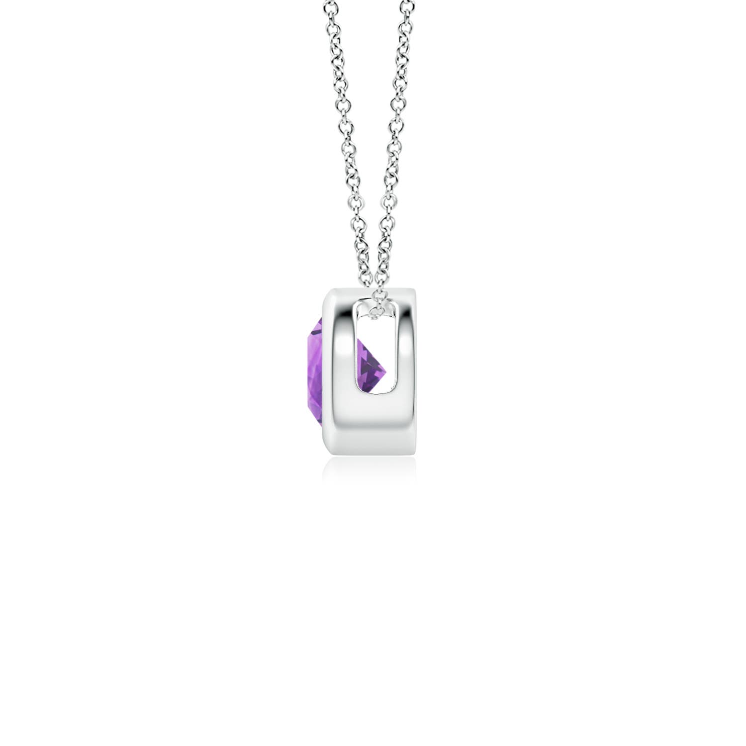 AA - Amethyst / 0.25 CT / 14 KT White Gold