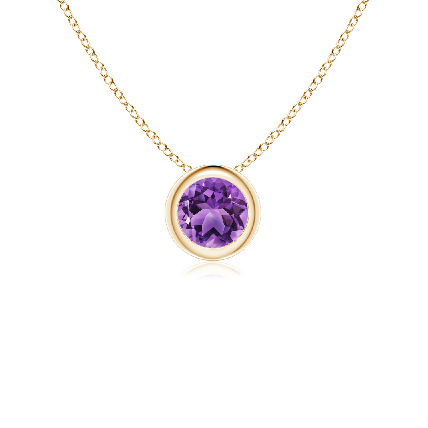 AA - Amethyst / 0.25 CT / 14 KT Yellow Gold