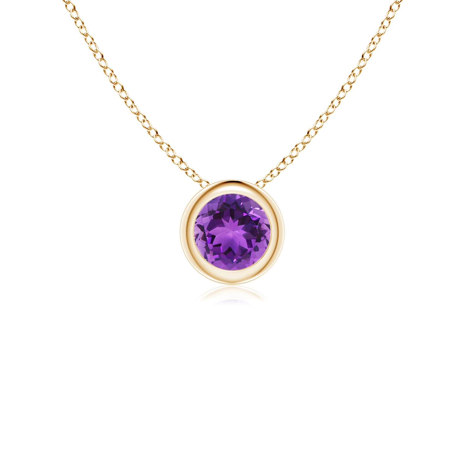 AAA - Amethyst / 0.25 CT / 14 KT Yellow Gold