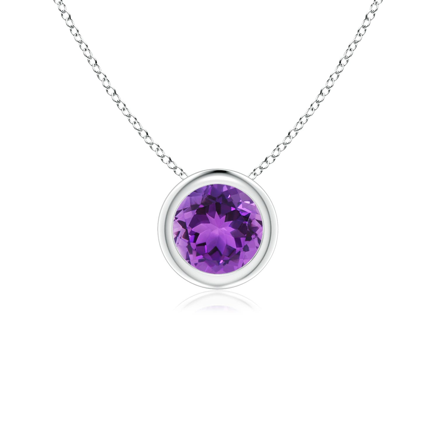 AAA - Amethyst / 0.45 CT / 14 KT White Gold