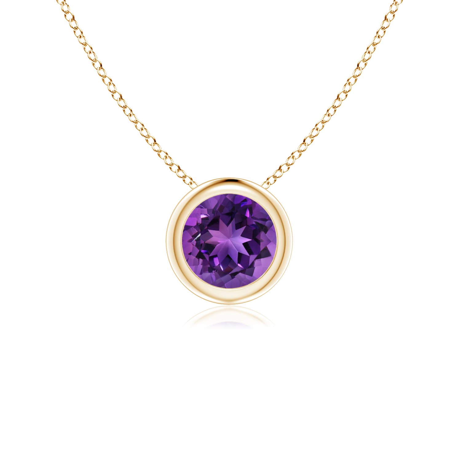 AAAA - Amethyst / 0.45 CT / 14 KT Yellow Gold