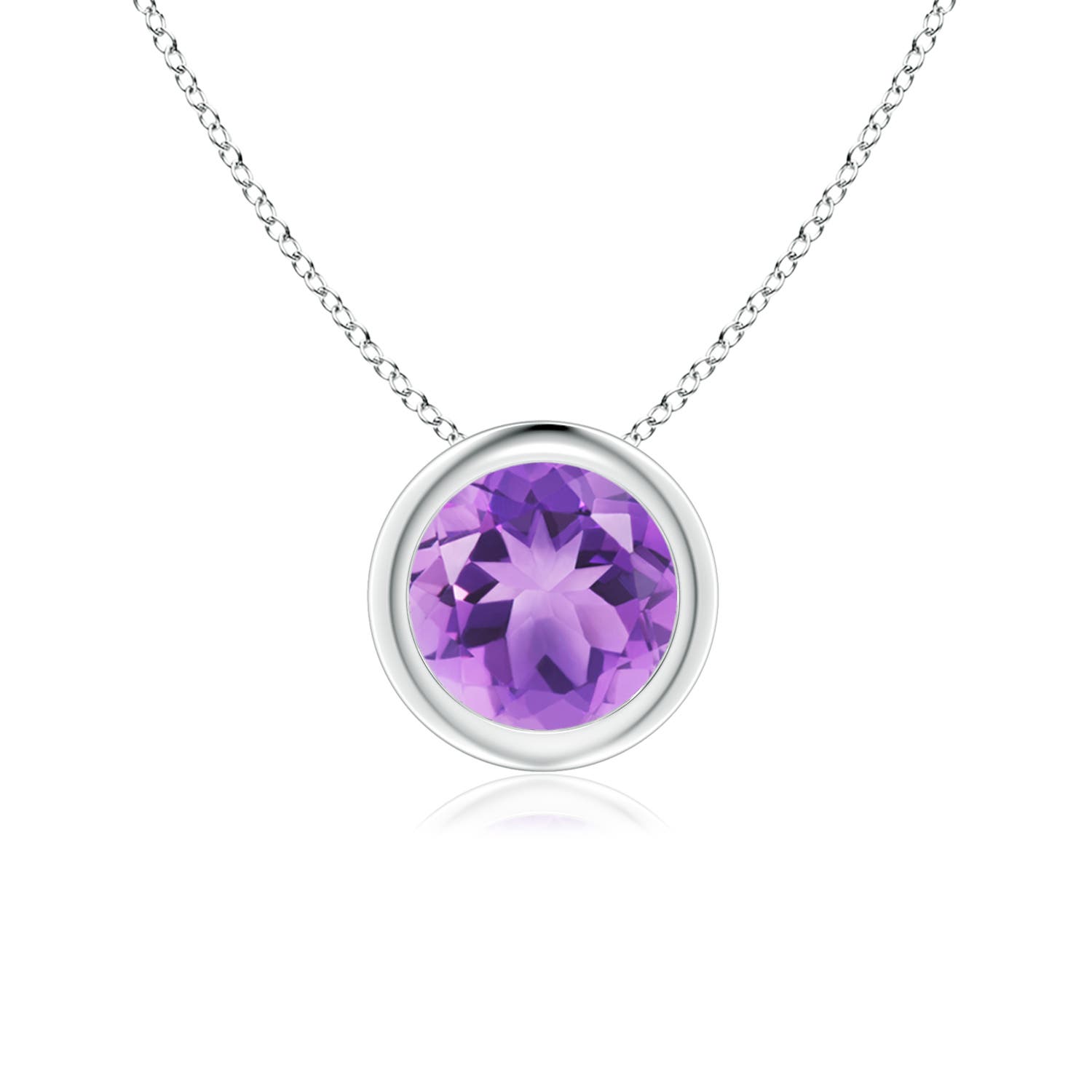 A - Amethyst / 0.8 CT / 14 KT White Gold