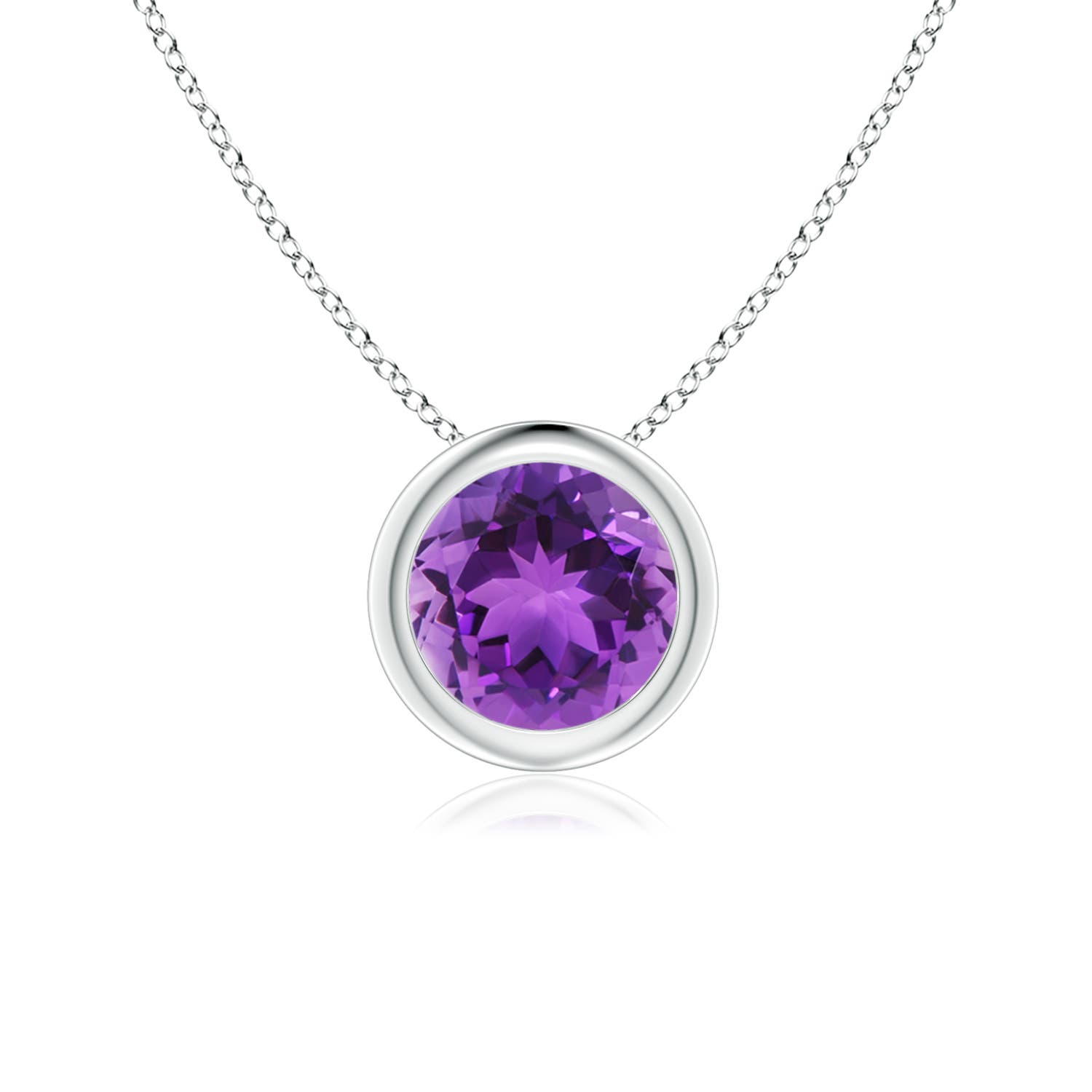 AAA - Amethyst / 0.8 CT / 14 KT White Gold